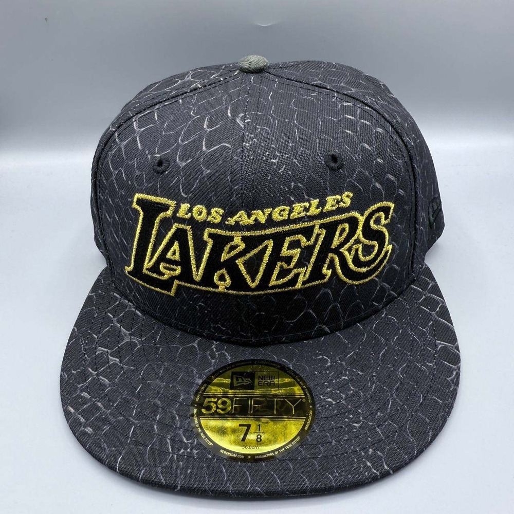 Los Angeles LA Lakers Hat 7 1/8 Black Mamba Kobe 59Fifty‎ New Era Fitted Hatclub